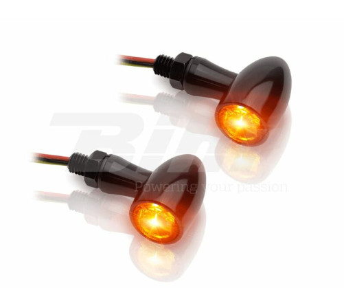 Clignotants LED V-PARTS 12V alu noir - 1058622