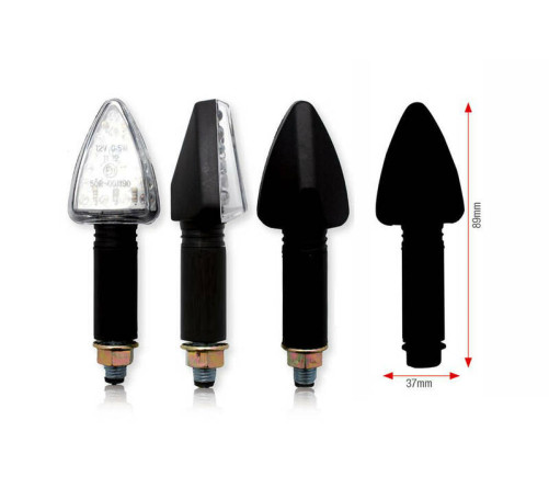 Clignotants BIHR Tri LED long noir universel