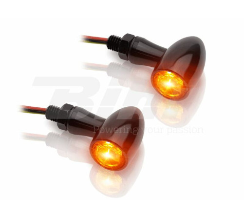 Clignotants LED V-PARTS 12V alu noir - 1101280