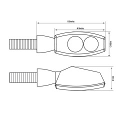 Clignotant LED HIGHSIDER Colorado 3en1 - clignotant/feu stop/feu de position arrière