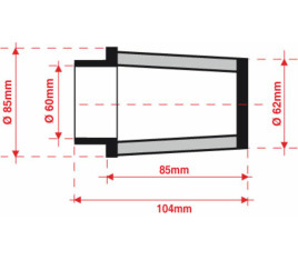 Filtre à air BMC conique Ø60mm - FBSS60-85