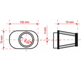 Filtre à air BMC conique Ø50mm - FBPF50-70L