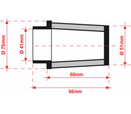 Filtre à air BMC conique Ø41mm - FMSA41-60