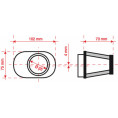 Filtre à air BMC conique Ø55mm - FBPF55-70R