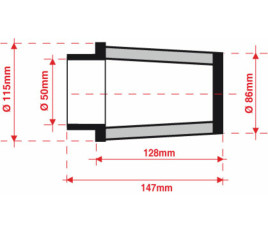 Filtre à air BMC conique Ø50mm - FBSS50-128