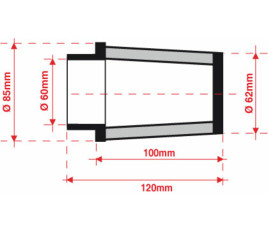 Filtre à air BMC conique Ø60mm - FMSA60-100