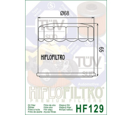 Filtre à huile HIFLOFILTRO - HF129