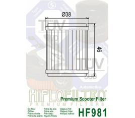 Filtre à huile HIFLOFILTRO - HF981