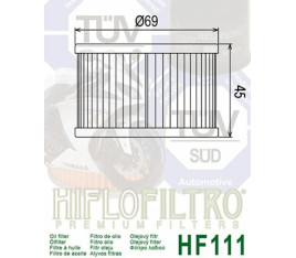 Filtre à huile HIFLOFILTRO - HF111 Honda