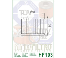 Filtre à huile HIFLOFILTRO Racing - HF103