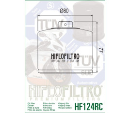 Filtre à huile HIFLOFILTRO Racing - HF124RC Kawasaki