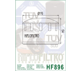 Filtre à huile HIFLOFILTRO - HF896 Ural 750