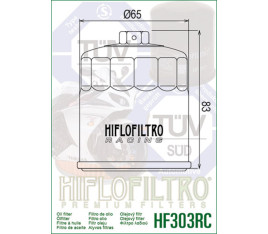 Filtre à huile HIFLOFILTRO Racing - HF303RC