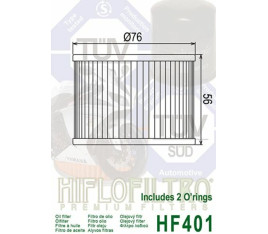 Filtre à huile HIFLOFILTRO - HF401