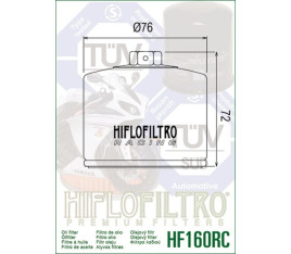 Filtre à huile HIFLOFILTRO Racing - HF160RC