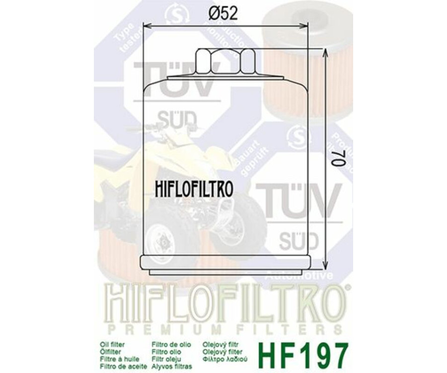 Filtre à huile HIFLOFILTRO - HF197