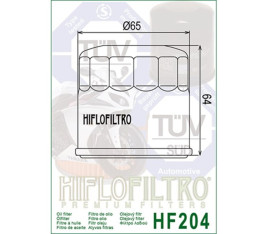 Filtre à huile HIFLOFILTRO Chrome - HF204C