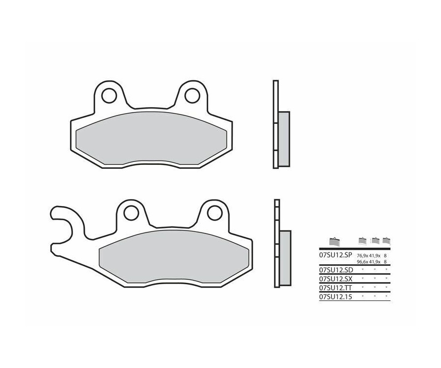 Plaquettes de frein BREMBO Off-Road métal fritté - 07SU12SX