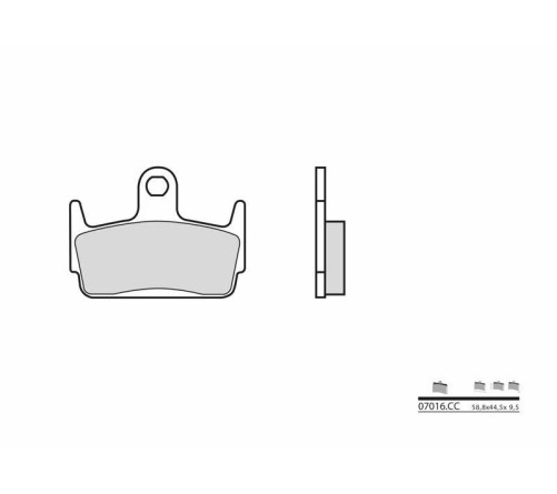 Plaquettes de frein BREMBO Scooter carbone céramique - 07016