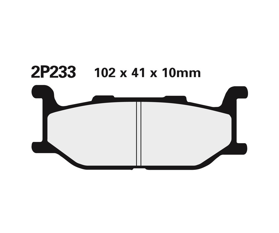 Plaquettes de frein NISSIN route semi-métallique - 2P-233NS