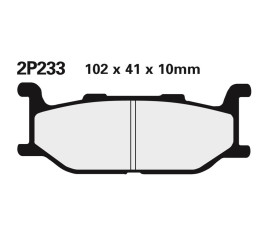Plaquettes de frein NISSIN route semi-métallique - 2P-233NS
