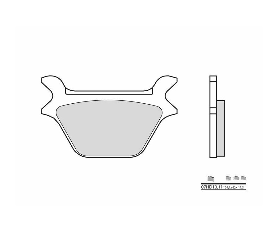 Plaquettes de frein BREMBO route carbone céramique - 07HD1011