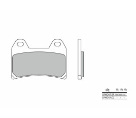 Plaquettes de frein BREMBO route métal fritté - 07HO47SA - 1036031