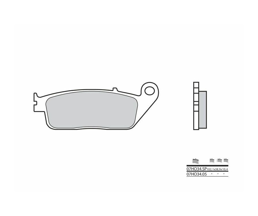 Plaquettes de frein BREMBO route carbone céramique - 07HO3405