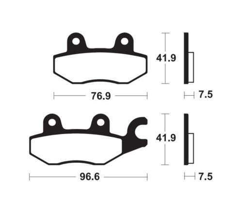 Plaquettes de frein TECNIUM métal fritté - MF455 - 1111148