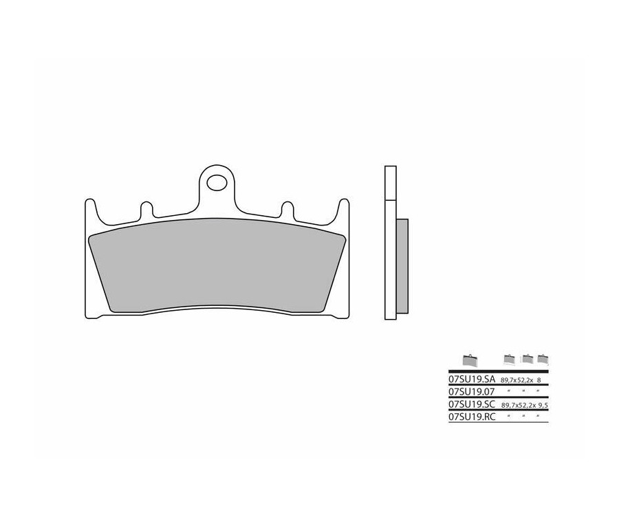 Plaquettes de frein BREMBO route carbone céramique - 07SU1907