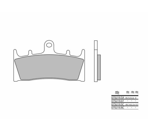 Plaquettes de frein BREMBO route carbone céramique - 07SU1907 - 1036173