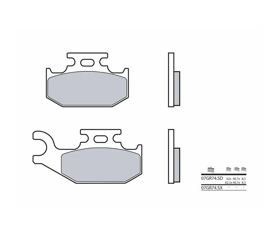 Plaquettes de frein BREMBO Off-Road métal fritté - 07GR74SD