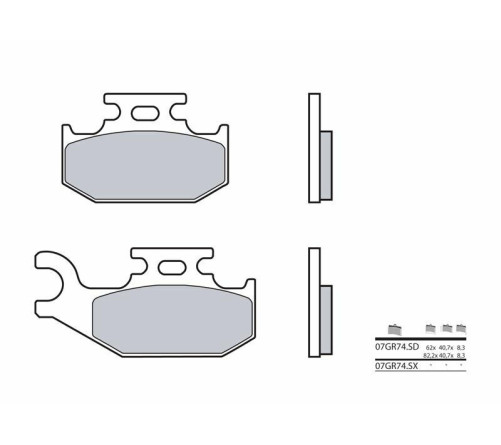 Plaquettes de frein BREMBO Off-Road métal fritté - 07GR74SD