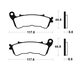 Plaquettes de frein TECNIUM Scooter organique - ME328