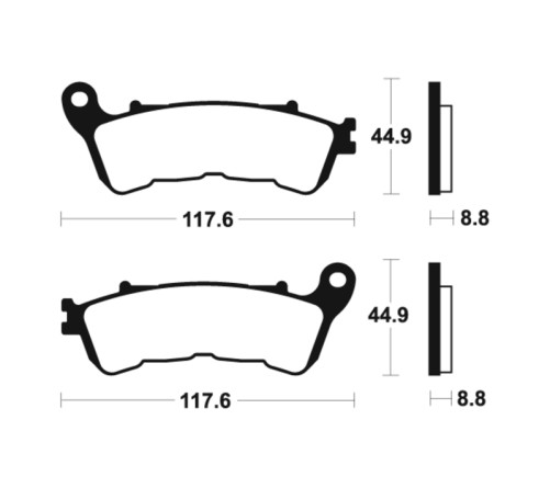 Plaquettes de frein TECNIUM Scooter organique - ME328