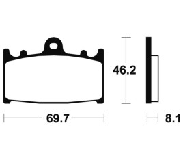 Plaquettes de frein TECNIUM Racing métal fritté carbone - MCR131