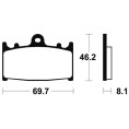 Plaquettes de frein TECNIUM Racing métal fritté carbone - MCR131