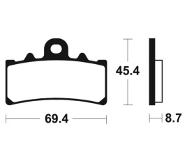 Plaquettes de frein TECNIUM route organique - MA377
