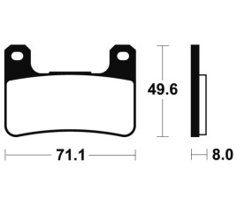 Plaquettes de frein TECNIUM Performance métal fritté - MF306