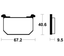 Plaquettes de frein TECNIUM route organique - MA40