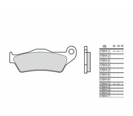 Plaquettes de frein BREMBO route métal fritté - 07BB04SP