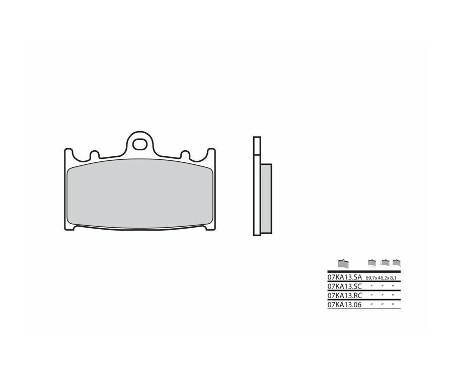 Plaquettes de frein BREMBO route carbone céramique - 07KA1306