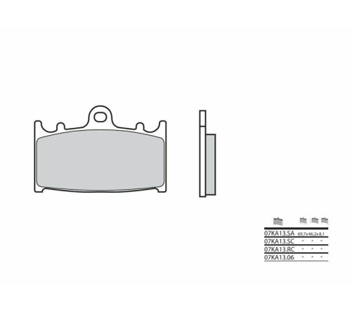 Plaquettes de frein BREMBO route carbone céramique - 07KA1306 - 1036074