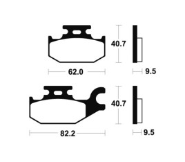 Plaquettes de frein TECNIUM Scooter organique - ME254