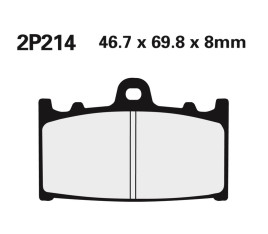 Plaquettes de frein NISSIN route semi-métallique - 2P-214NS - 1036642