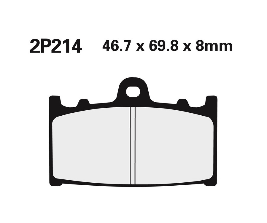 Plaquettes de frein NISSIN route semi-métallique - 2P-214NS