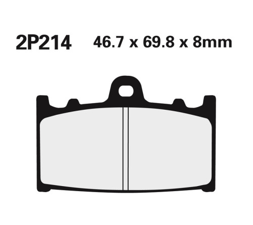 Plaquettes de frein NISSIN route semi-métallique - 2P-214NS - 1036642