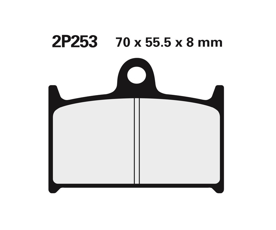 Plaquettes de frein NISSIN route semi-métallique - 2P-253NS