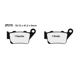 Plaquettes de frein NISSIN route /Off-Road métal fritté - 2P-275ST-MX - 1036723