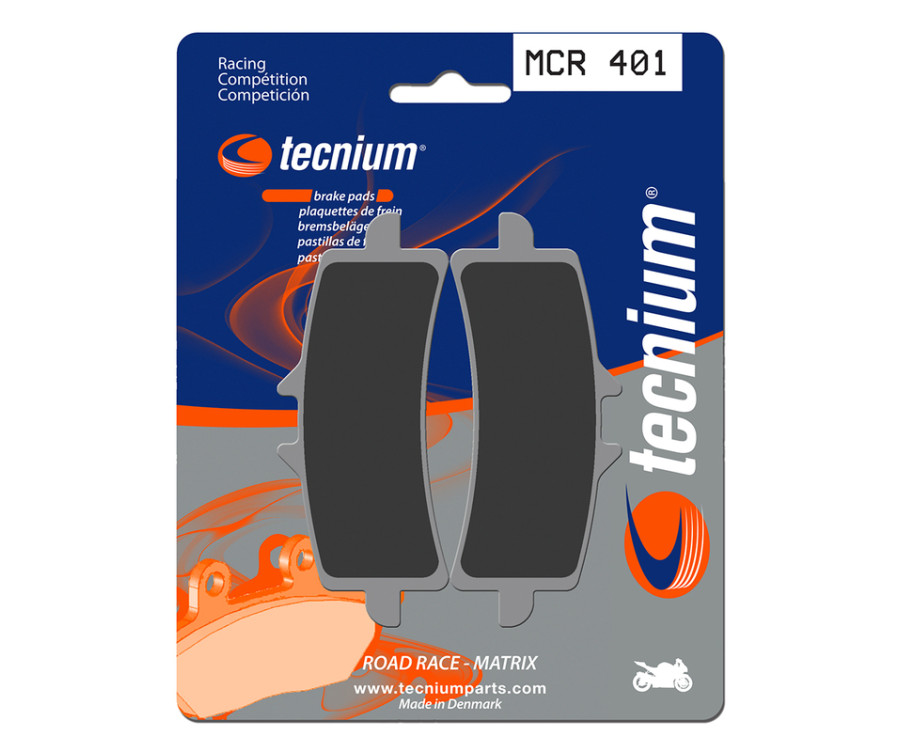 Plaquettes de frein TECNIUM Racing métal fritté carbone - MCR401